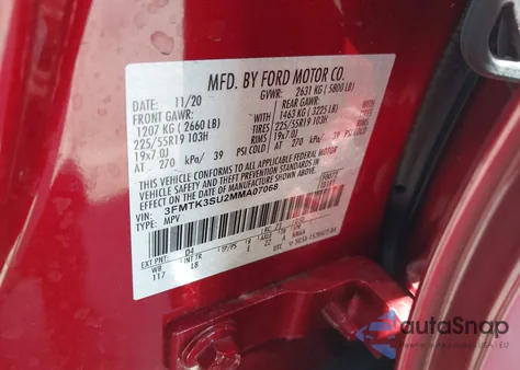 2021 Ford Mustang Mach-E Premium from USA, damaged, VIN 3FMTK3SU2MMA07068